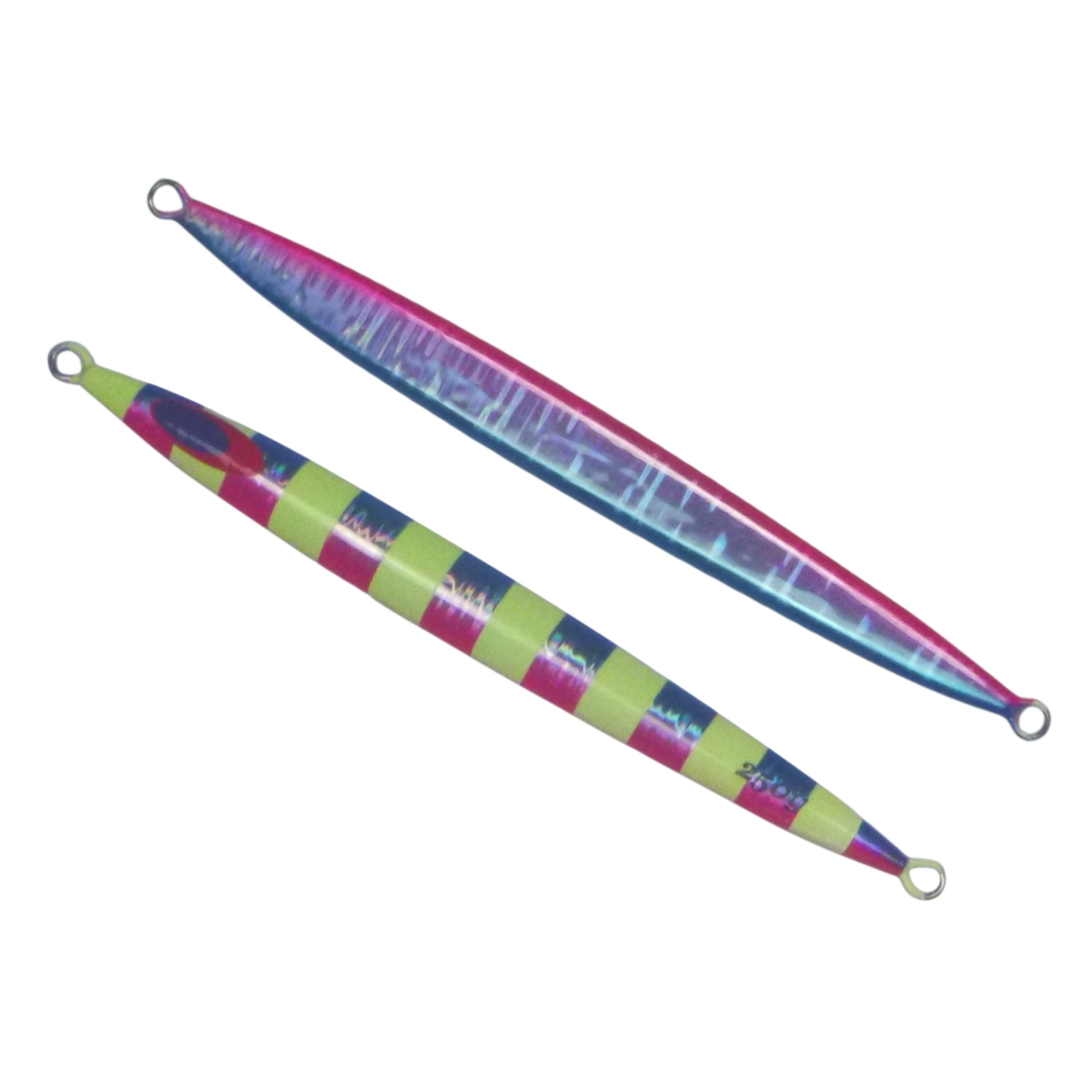 Fishing Tackle: Finesse Lumo Fastdrop Jig, 250gm, Blue Blush, Qty 2