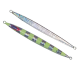 Fishing Tackle: Finesse Lumo Fastdrop Jig, 250gm, Silver Stripe, Qty 2