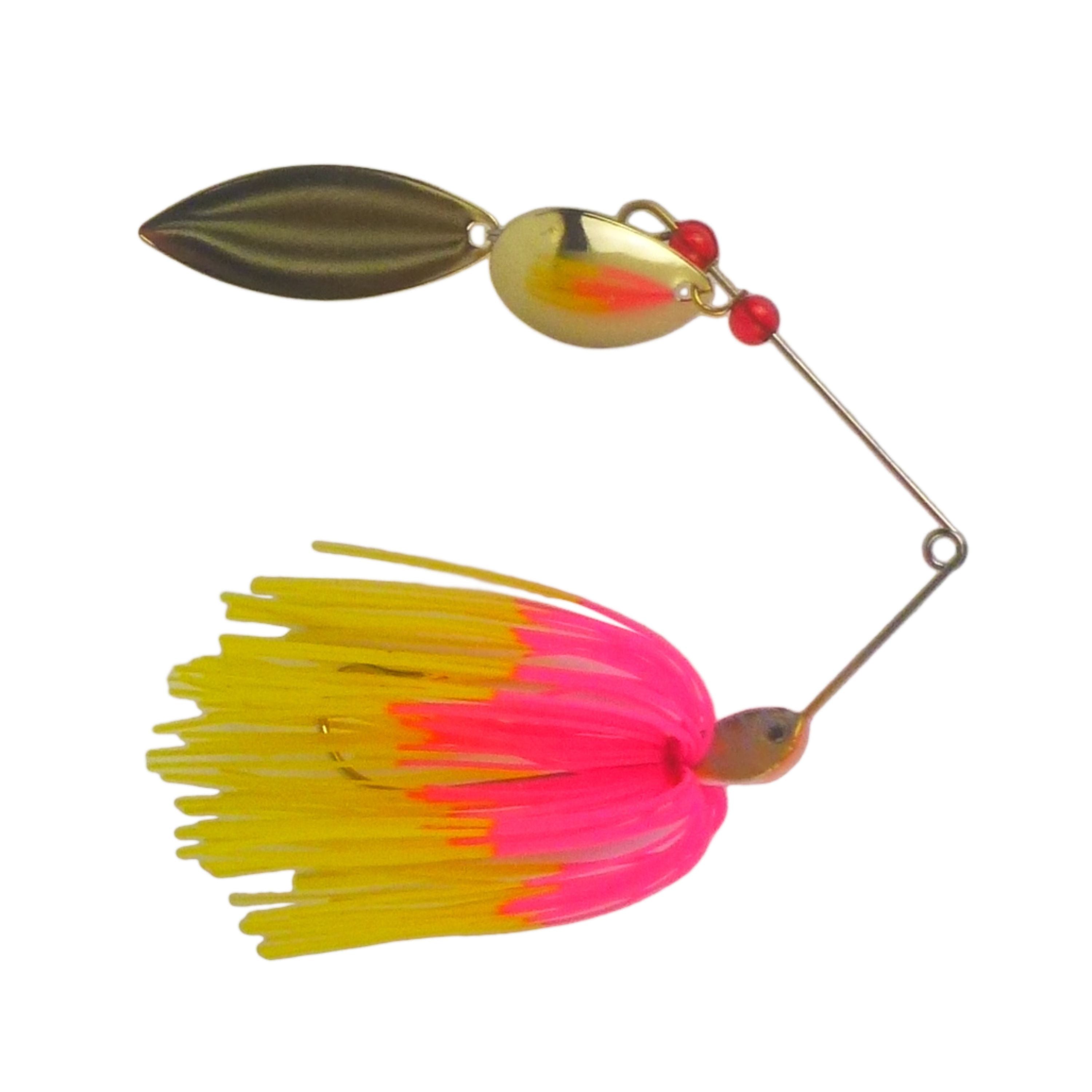 Fishing Tackle: Dekoi 15gm LS17 Closed Eye Spinnerbait, Pink Yellow, Qty 2