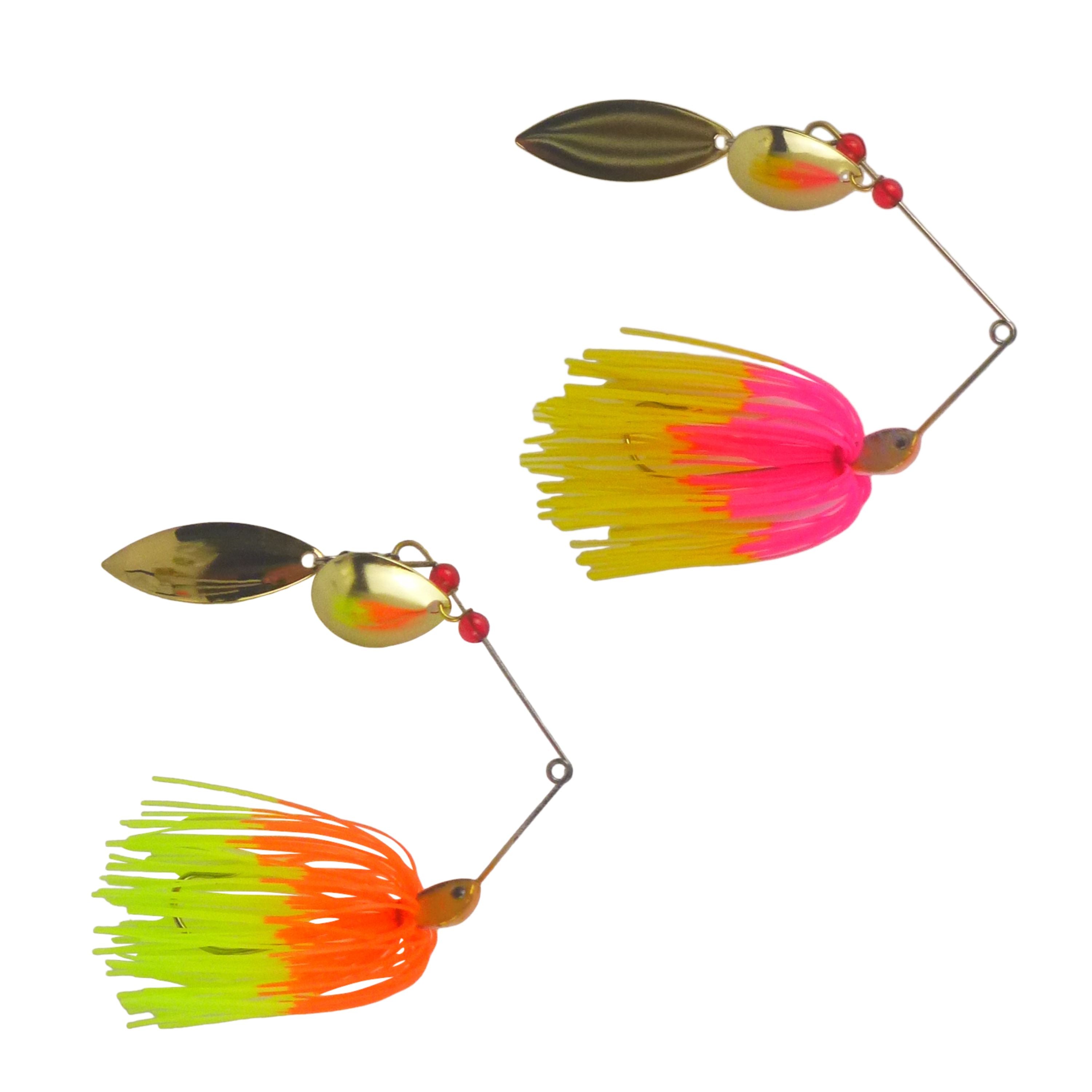 Fishing Tackle: Dekoi 15gm LS17 Closed Eye Spinnerbait, Orange Lime, Qty 2