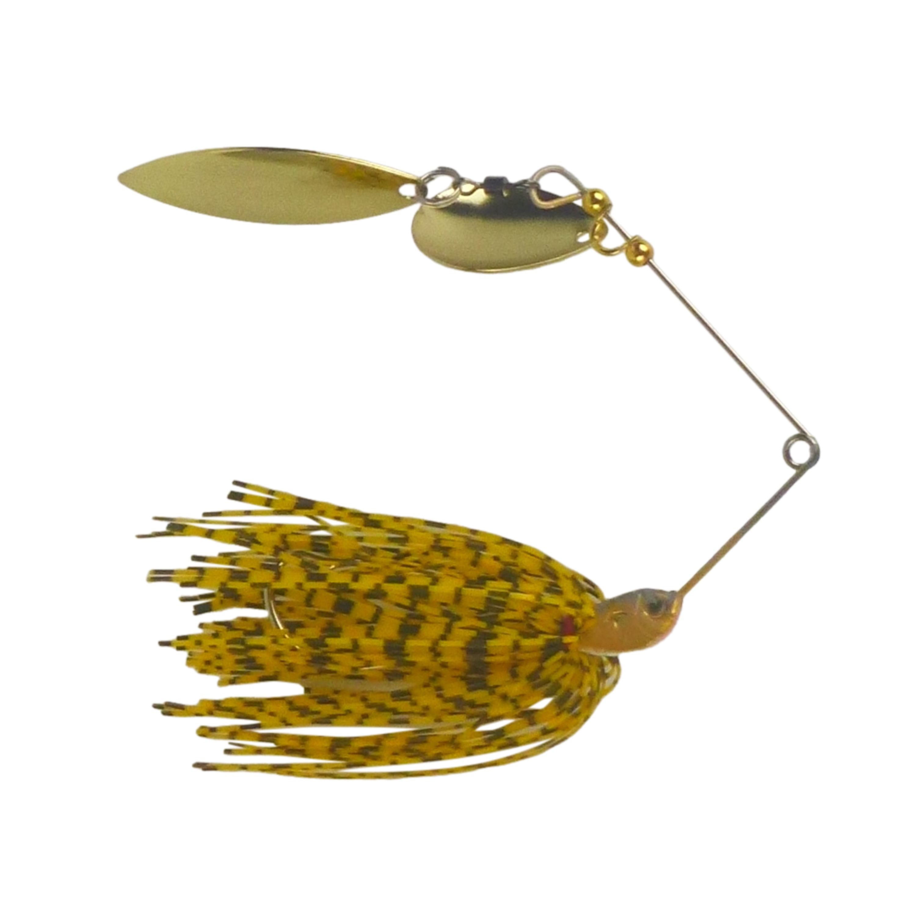 Fishing Tackle: Dekoi 15gm LS18 Closed Eye Spinnerbait, Orange Stripey, Qty 2