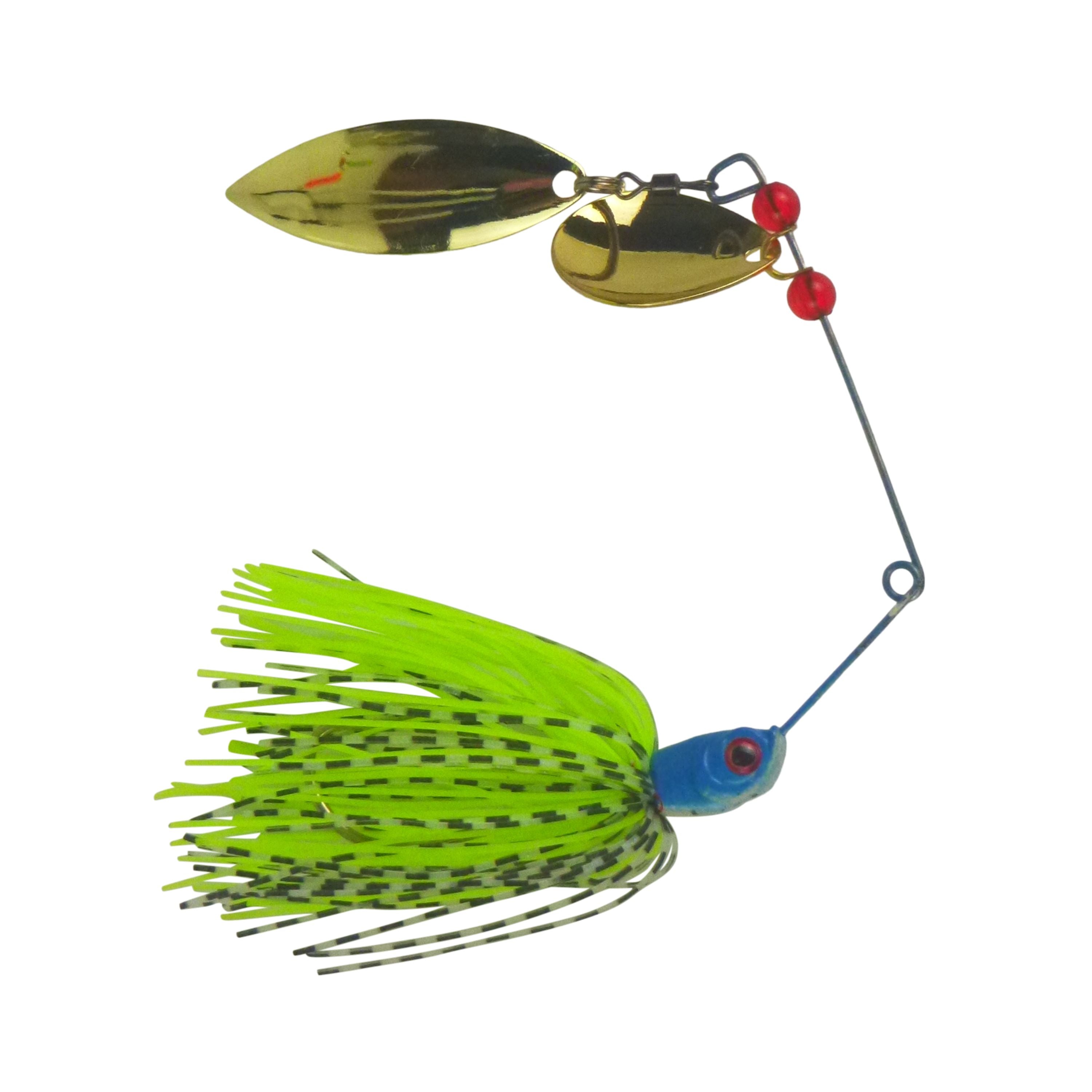 Fishing Tackle: Dekoi 18gm LS20 Closed Eye Spinnerbait, Fluro Green, Qty 2