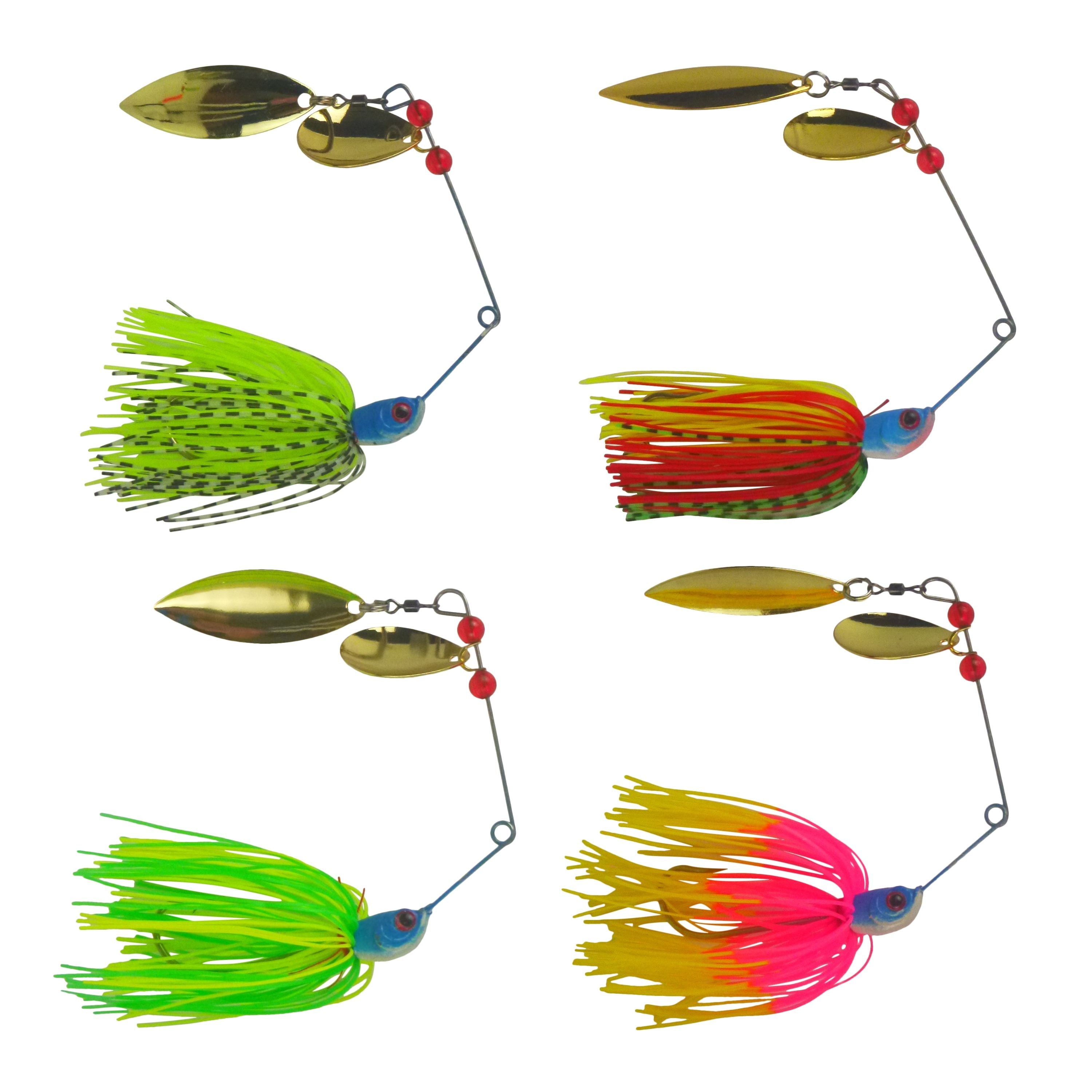 Fishing Tackle: Dekoi 18gm LS20 Closed Eye Spinnerbait, Lime Green, Qty 2