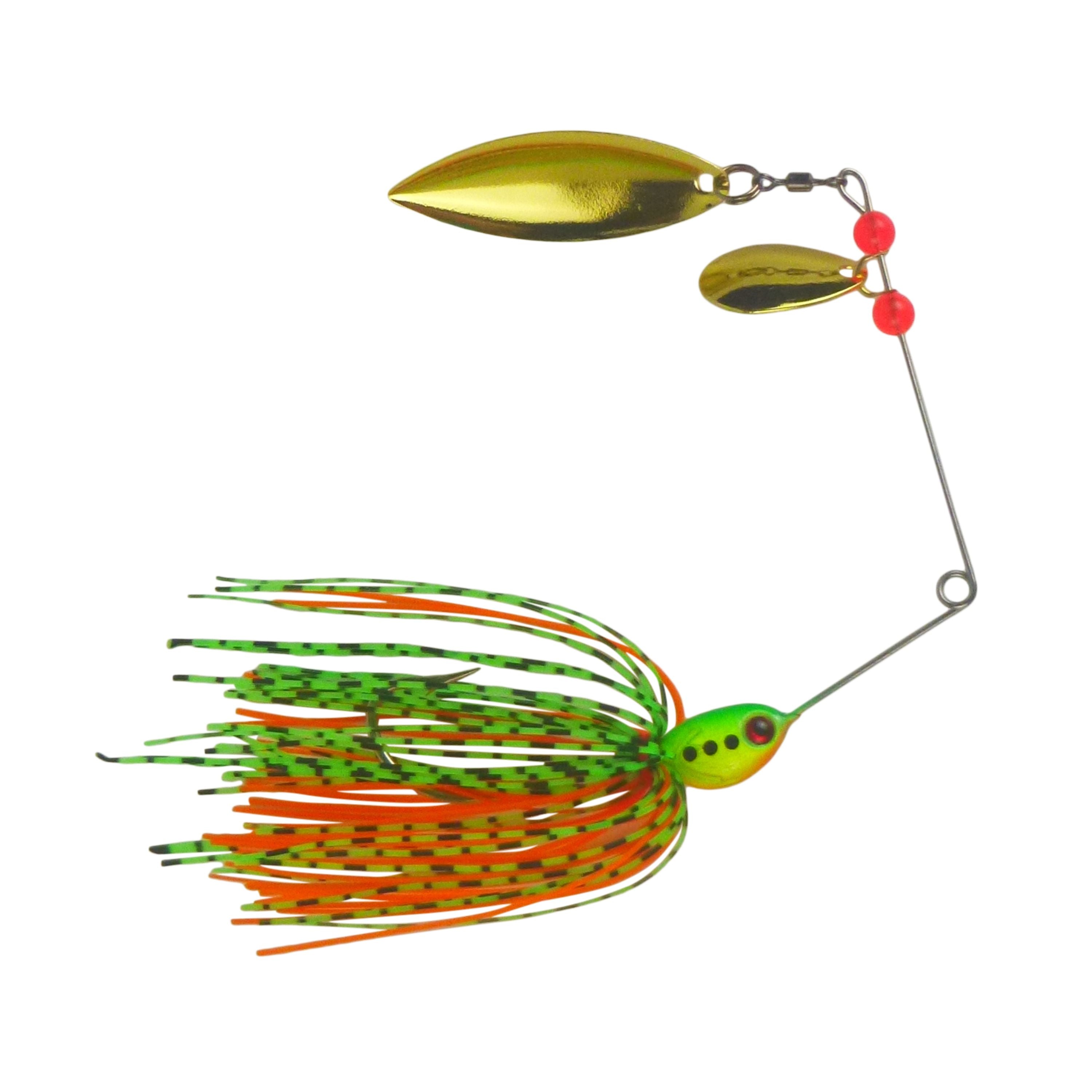 Fishing Tackle: Dekoi 17gm LS21 Closed Eye Spinnerbait, Fluro Flare, Qty 2