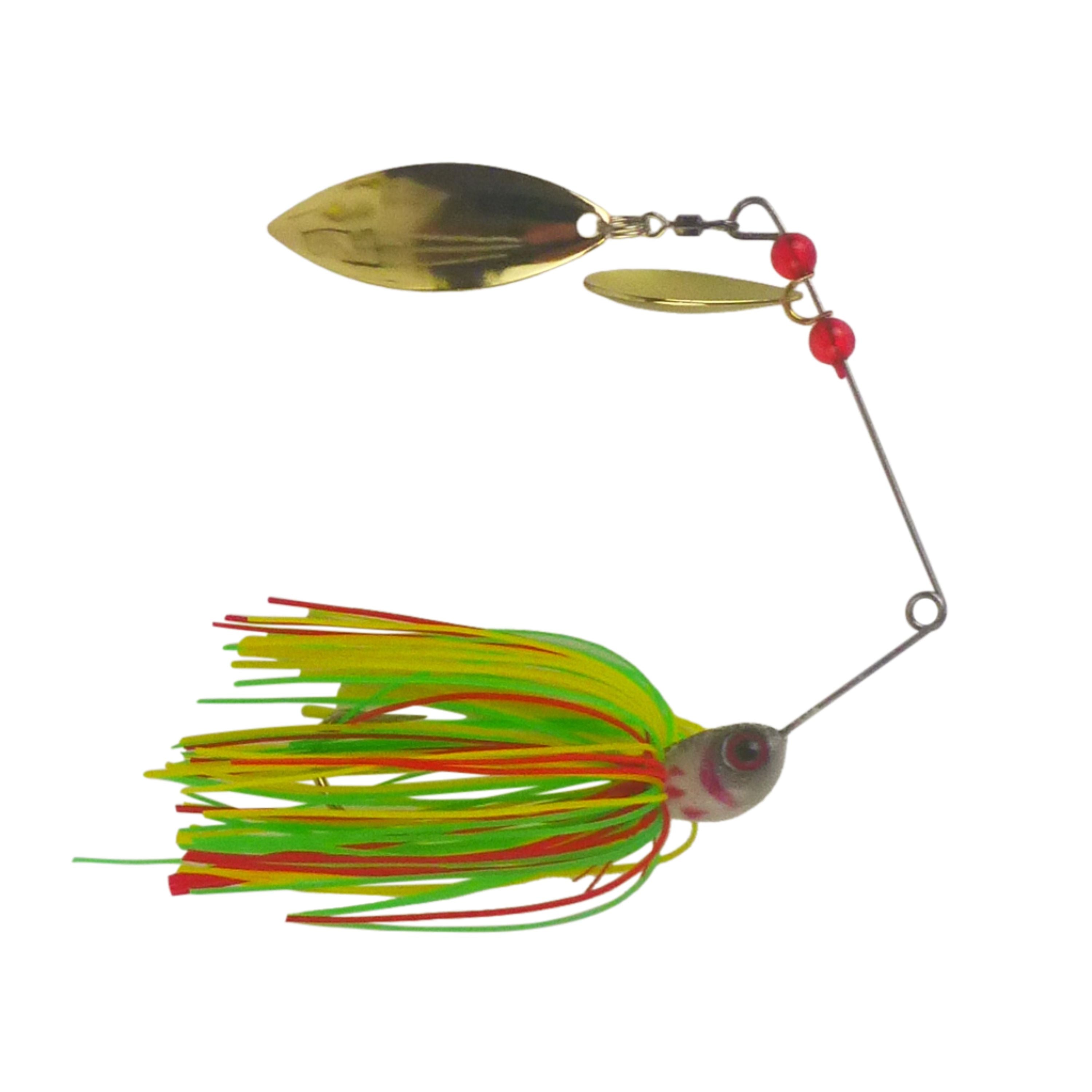 Fishing Tackle: Dekoi 20gm LS22 Closed Eye Spinnerbait, Lemon Lime, Qty 2