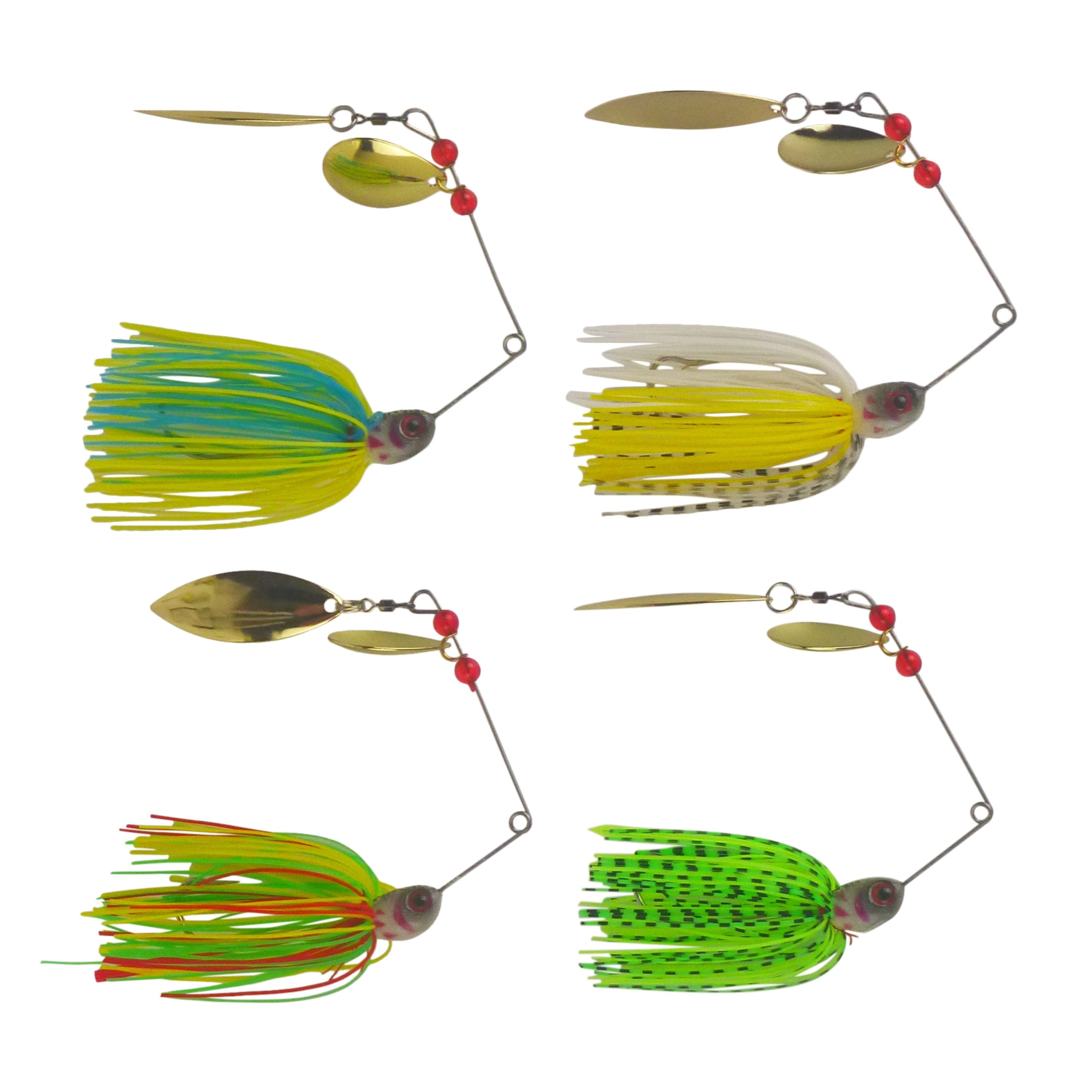 Fishing Tackle: Dekoi 20gm LS22 Closed Eye Spinnerbait, Fluro Green, Qty 2