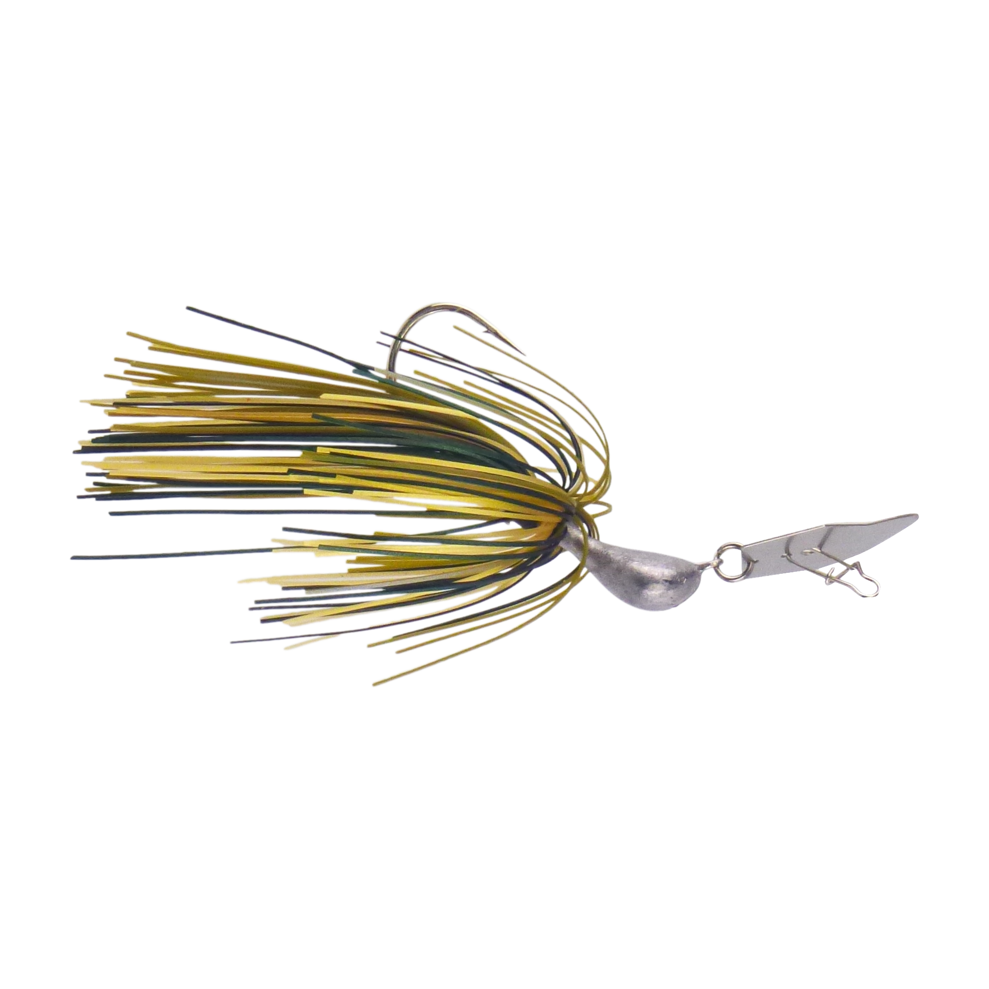 Fishing Tackle: Dekoi 7gm Bladed Swim Jig, Chatterbait, Camo Green, 2 pack