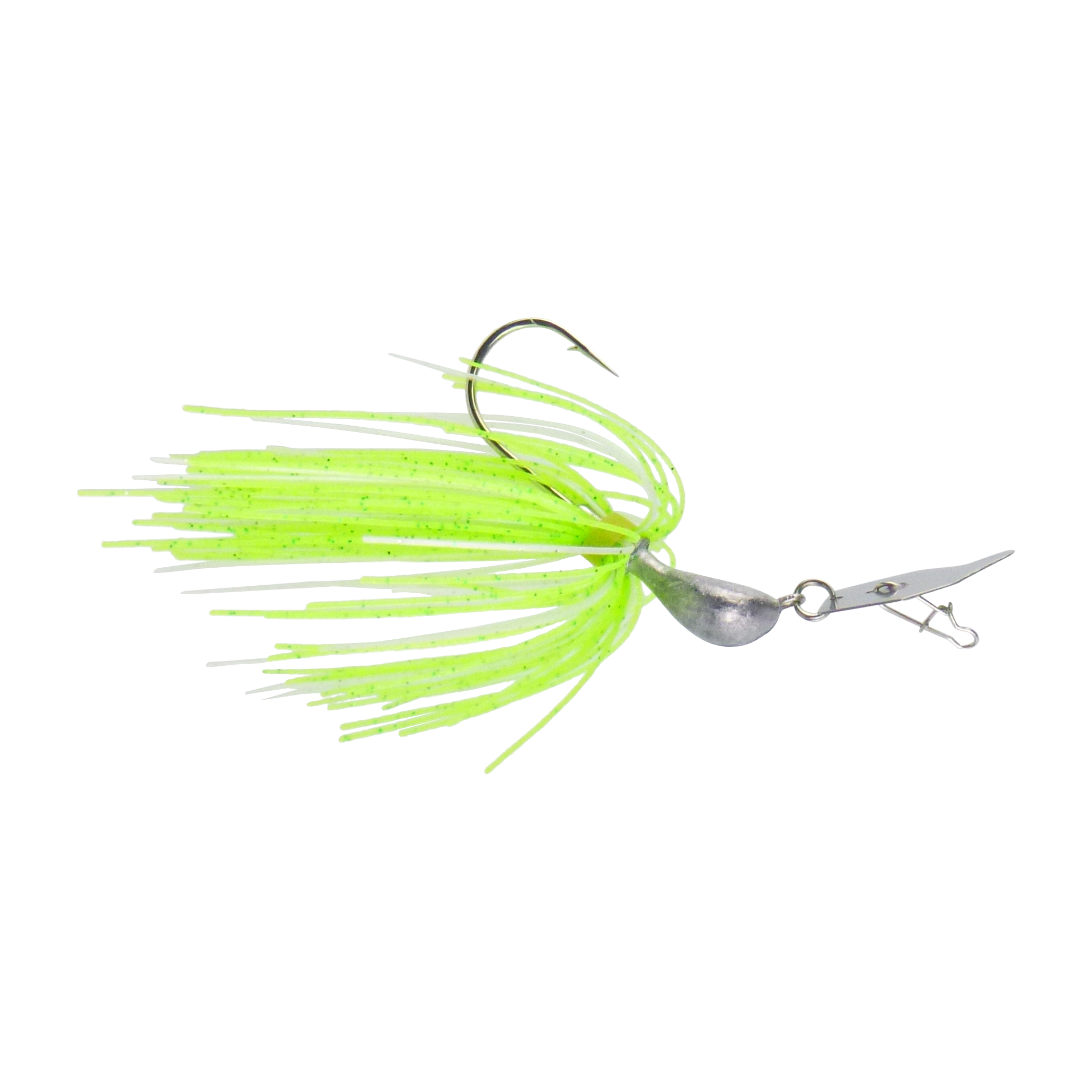 Fishing Tackle: Dekoi 14gm Bladed Swim Jig, Chatterbait, Green Flash, 2 pack