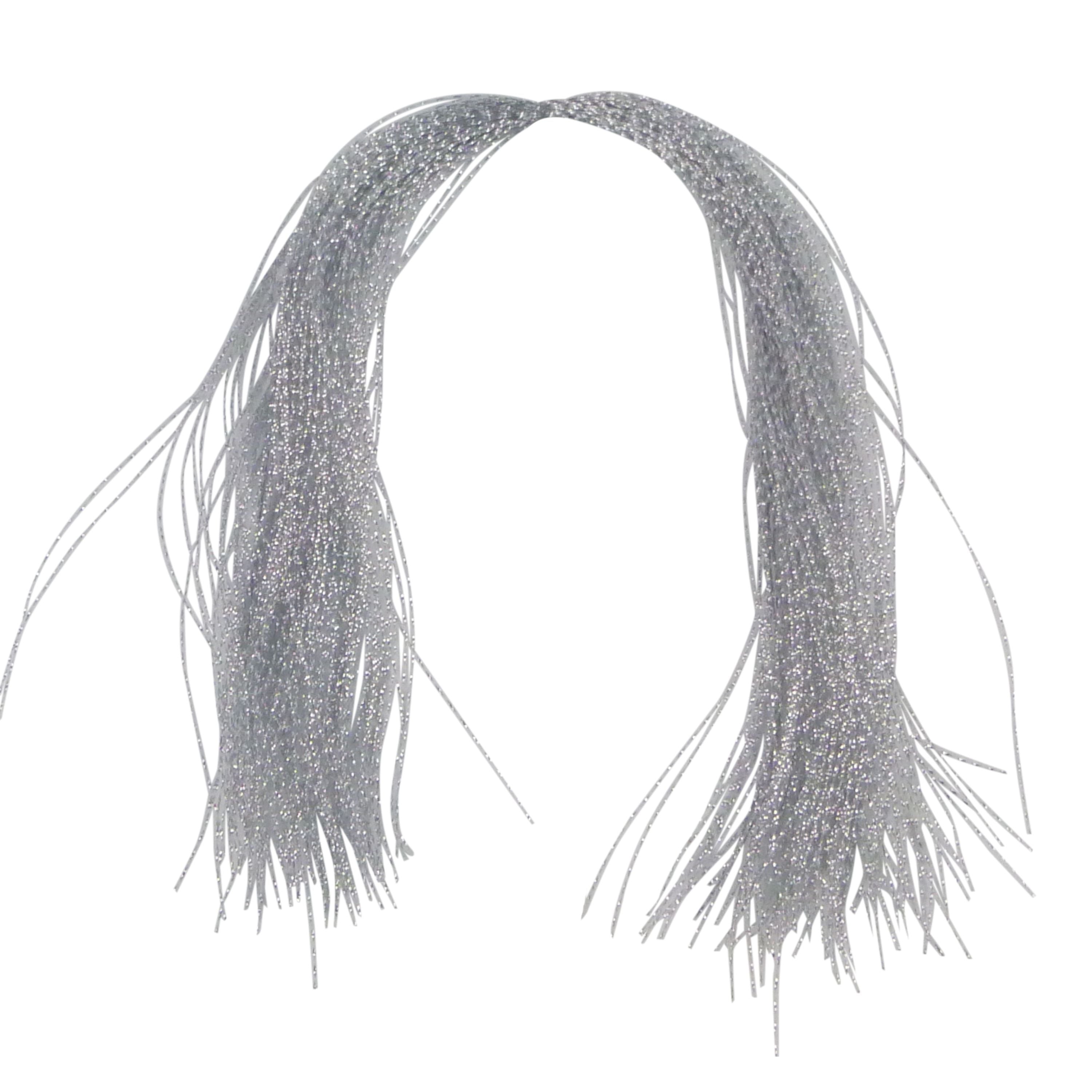 Fishing Tackle: Artizan Krystal Flash Strands, Silver, 3 pack