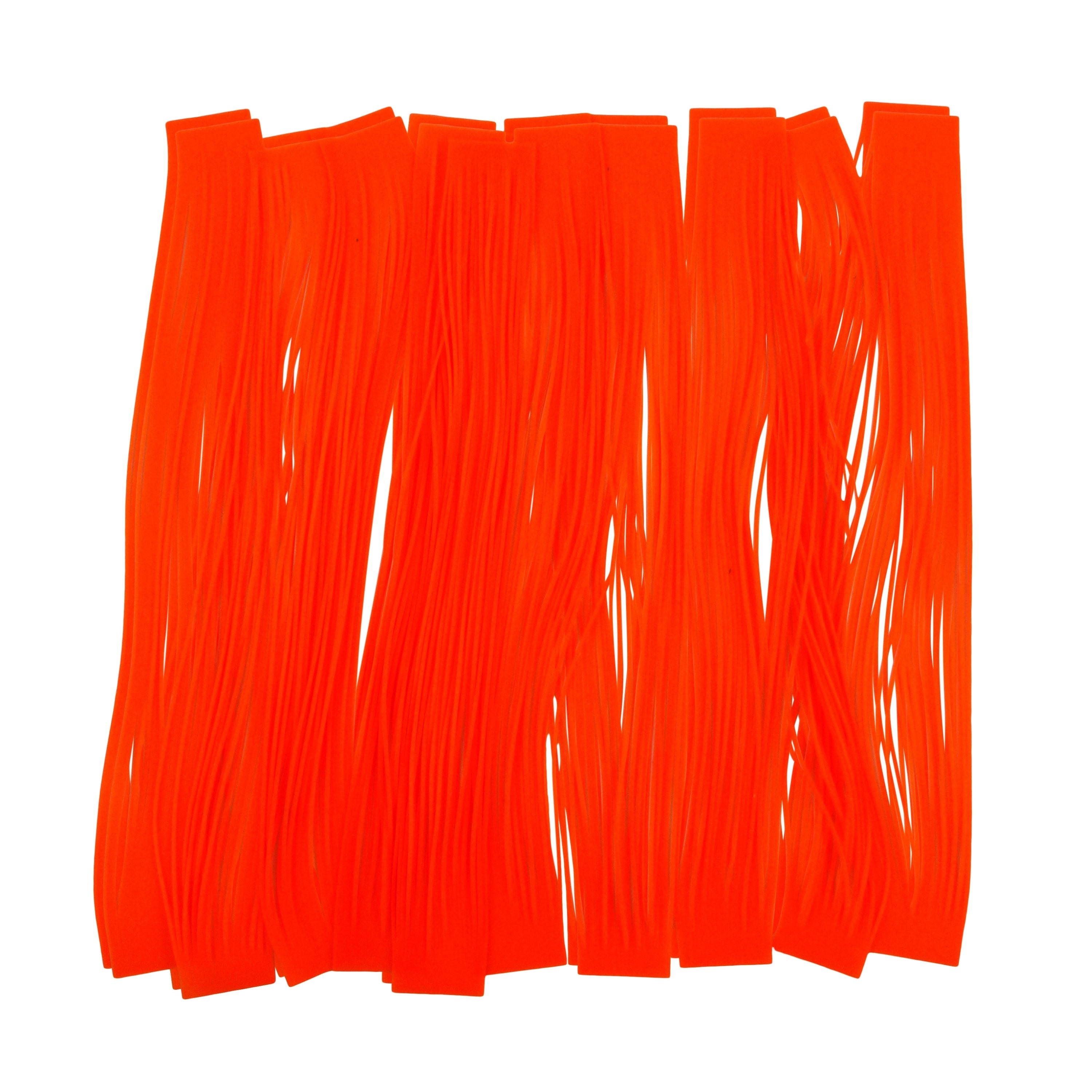 Fishing Tackle: Artizan 22 strand silicon skirt, Orange, Pack of 20