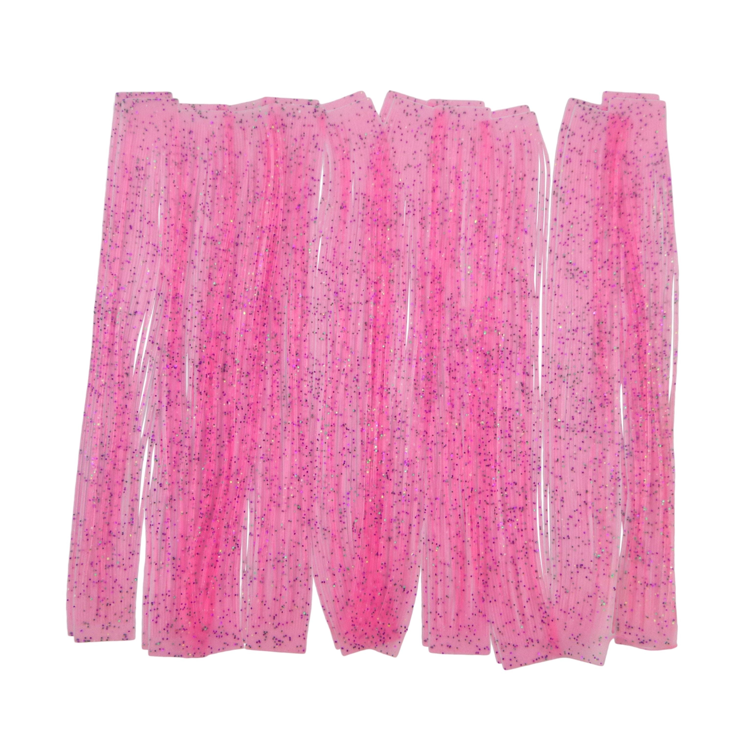 Fishing Tackle: Artizan 22 strand silicon skirt, Cotton Candy, Pack of 20