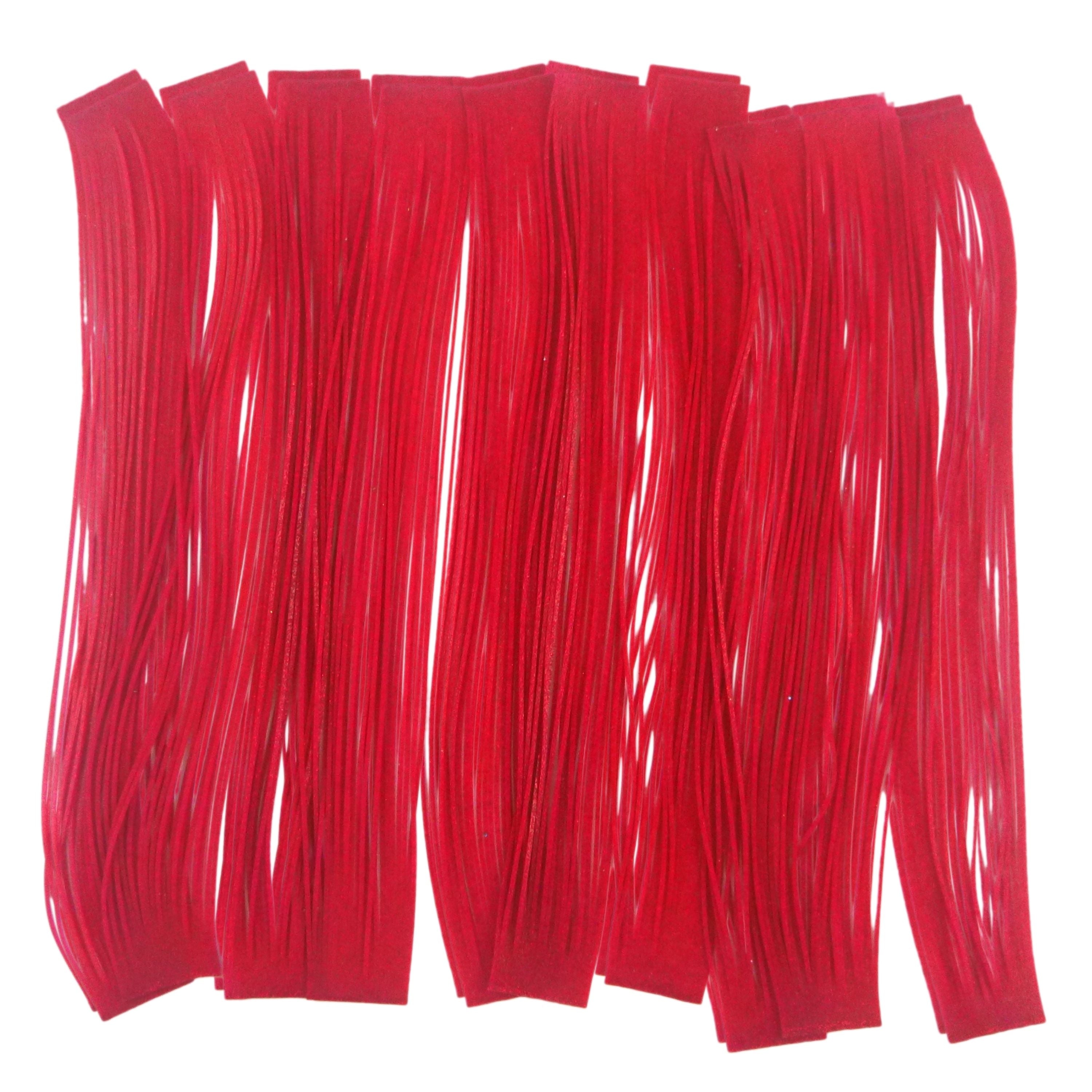 Fishing Tackle: Artizan 22 strand silicon skirt, Neon Red, Pack of 20