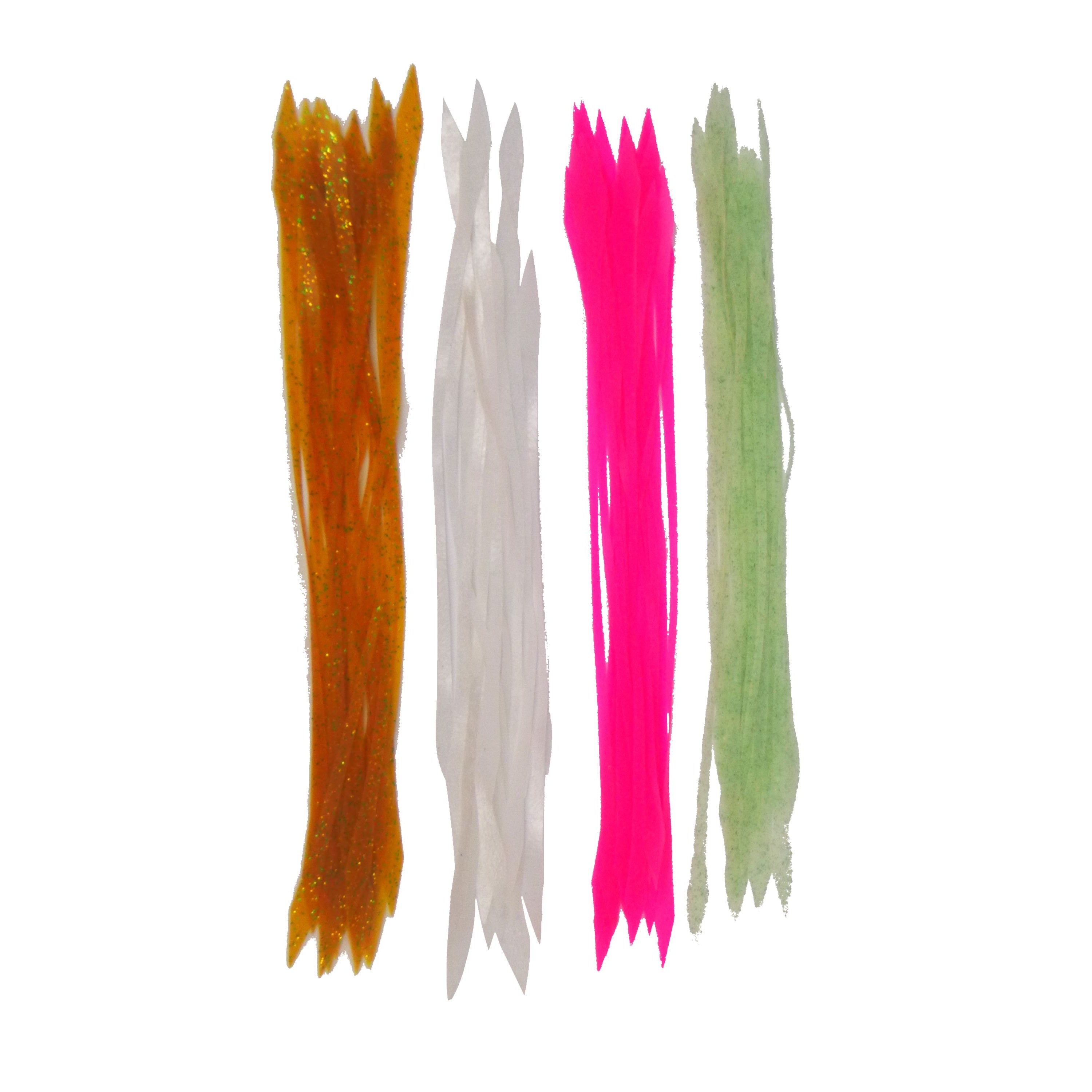 Fishing Tackle: Artizan Silicon Lure Tails, Pearl, Pack of 20