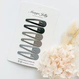 Women's Accessories: Essential Snap Hair clips - Black - 12 Pieces