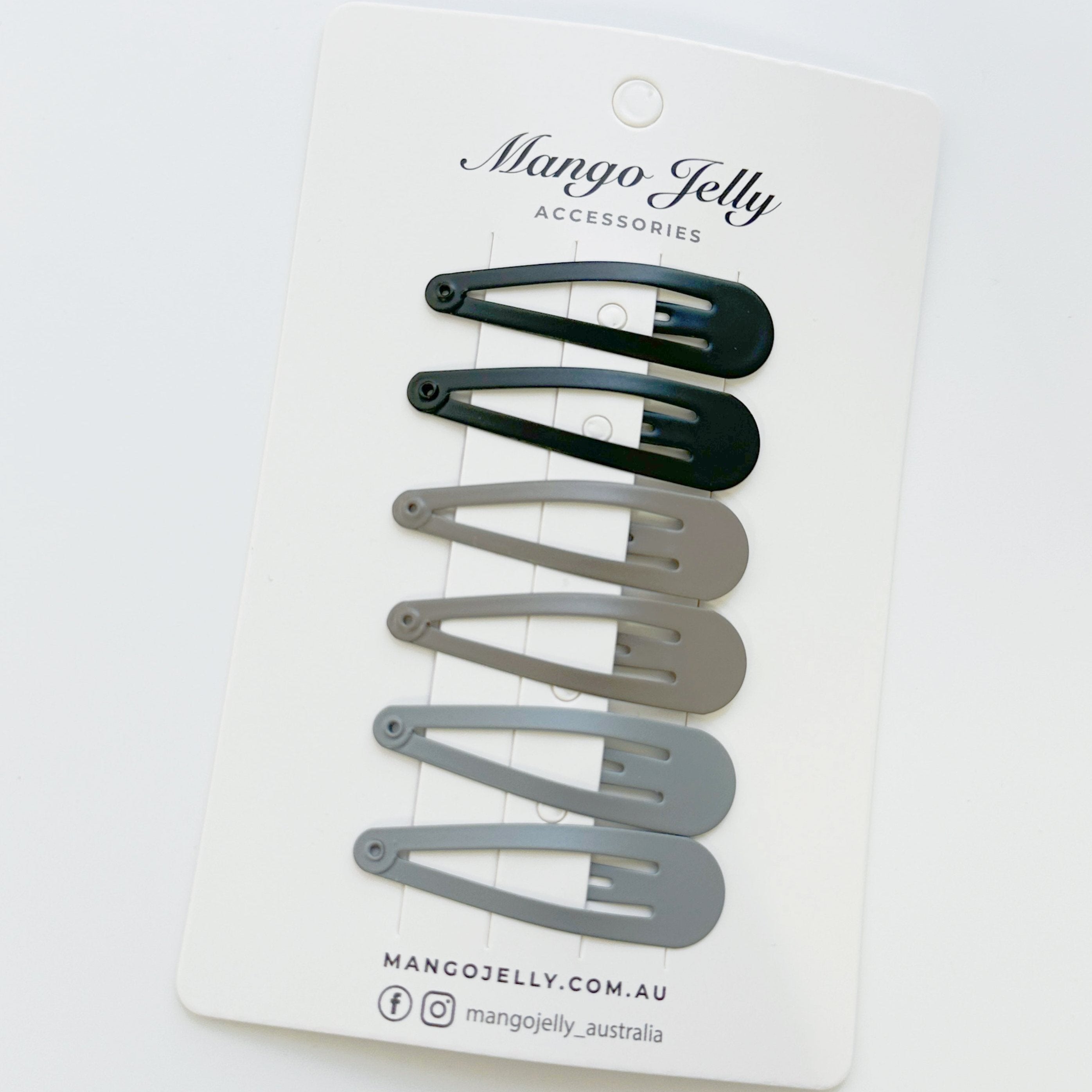 Women's Accessories: Essential Snap Hair clips - Black - 12 Pieces