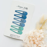 Women's Accessories: Essential Snap Hair clips - Blue - 6 Pieces