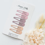 Women's Accessories: Essential Snap Hair clips - Dusty Pink - 6 Pieces
