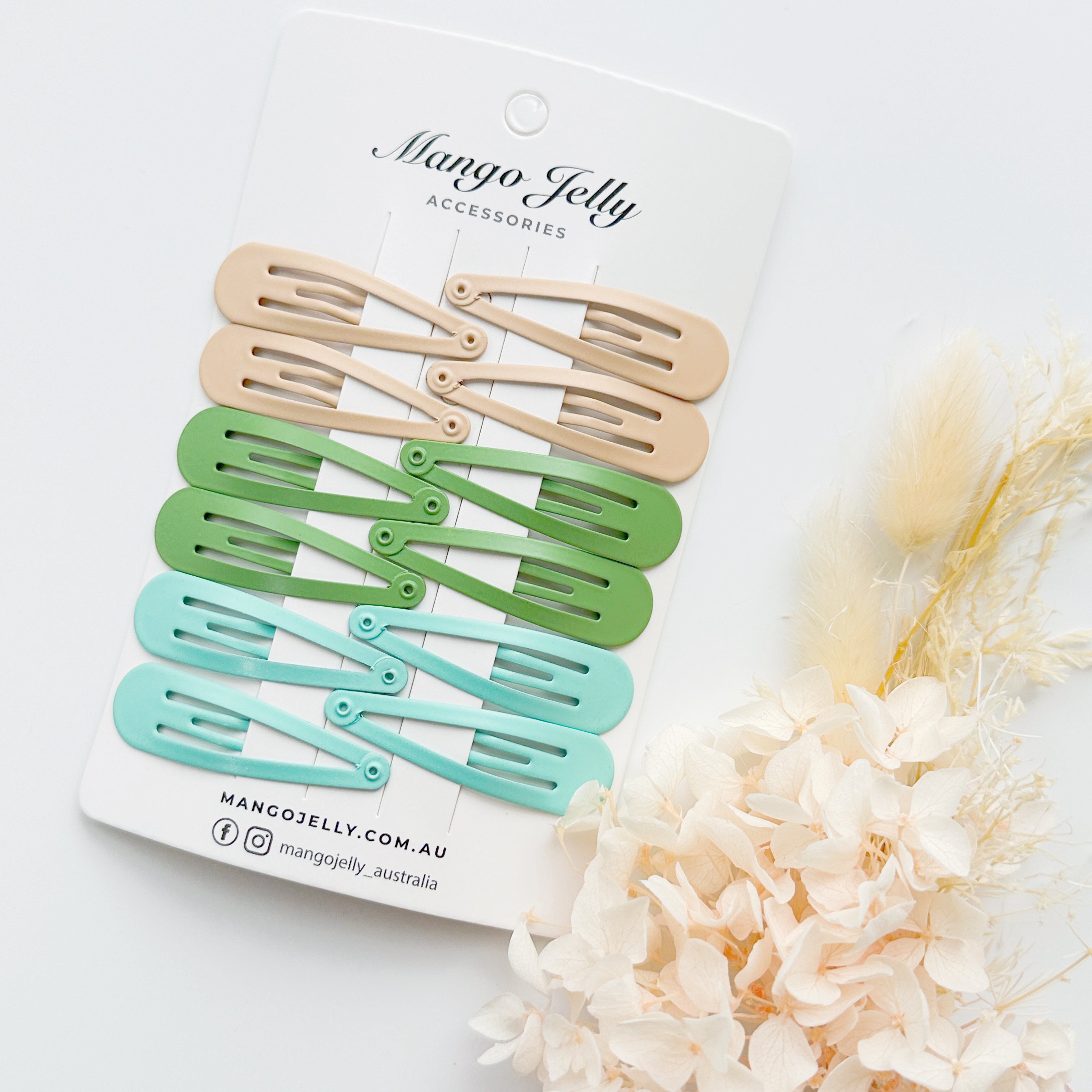 Women's Accessories: Essential Snap Hair clips - Fresh - 6 Pieces
