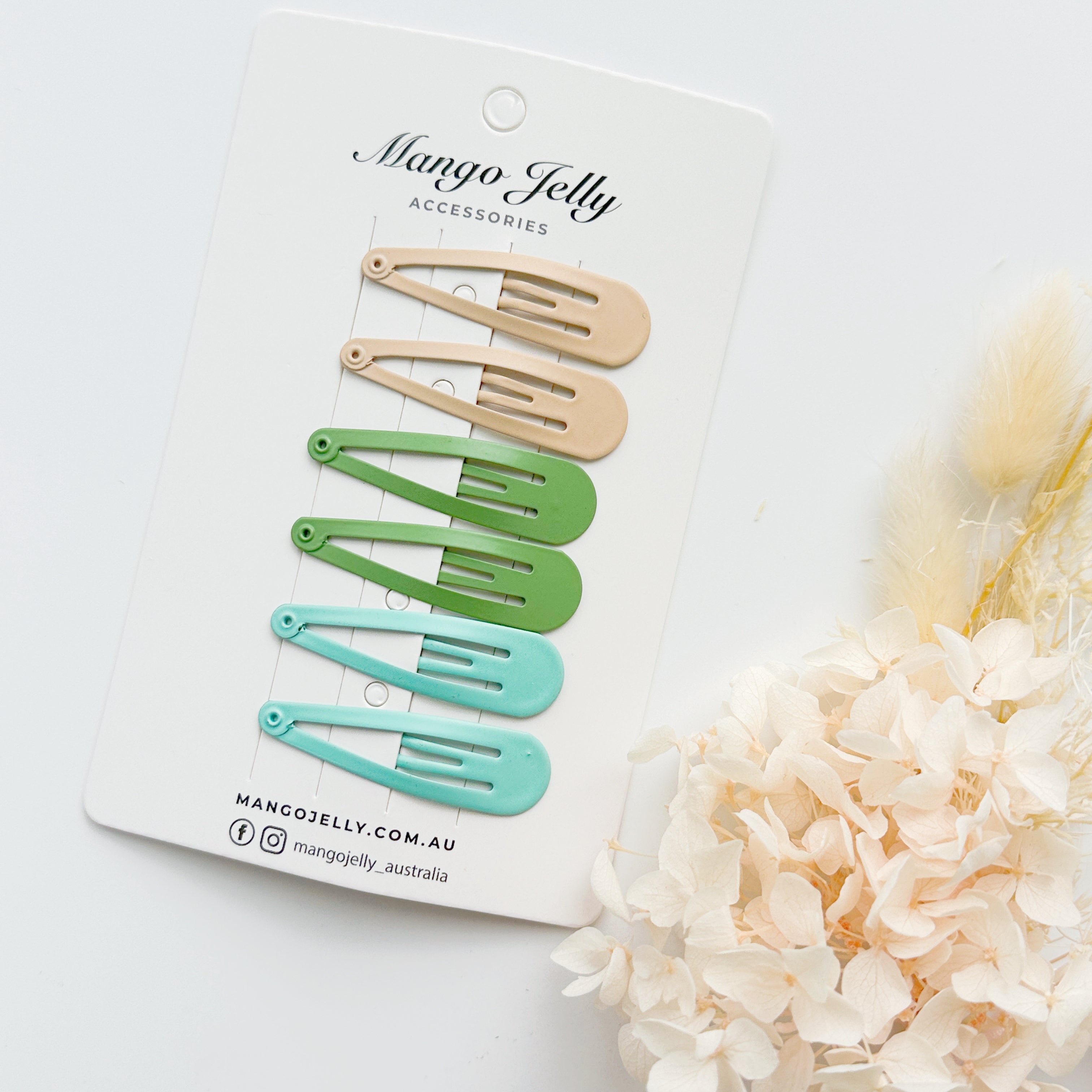 Women's Accessories: Essential Snap Hair clips - Fresh - 6 Pieces