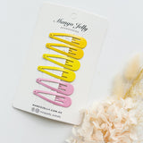 Women's Accessories: Essential Snap Hair clips - Lemon - 12 Pieces