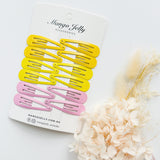 Women's Accessories: Essential Snap Hair clips - Lemon - 6 Pieces