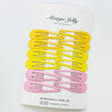 Women's Accessories: Essential Snap Hair clips - Lemon - 6 Pieces