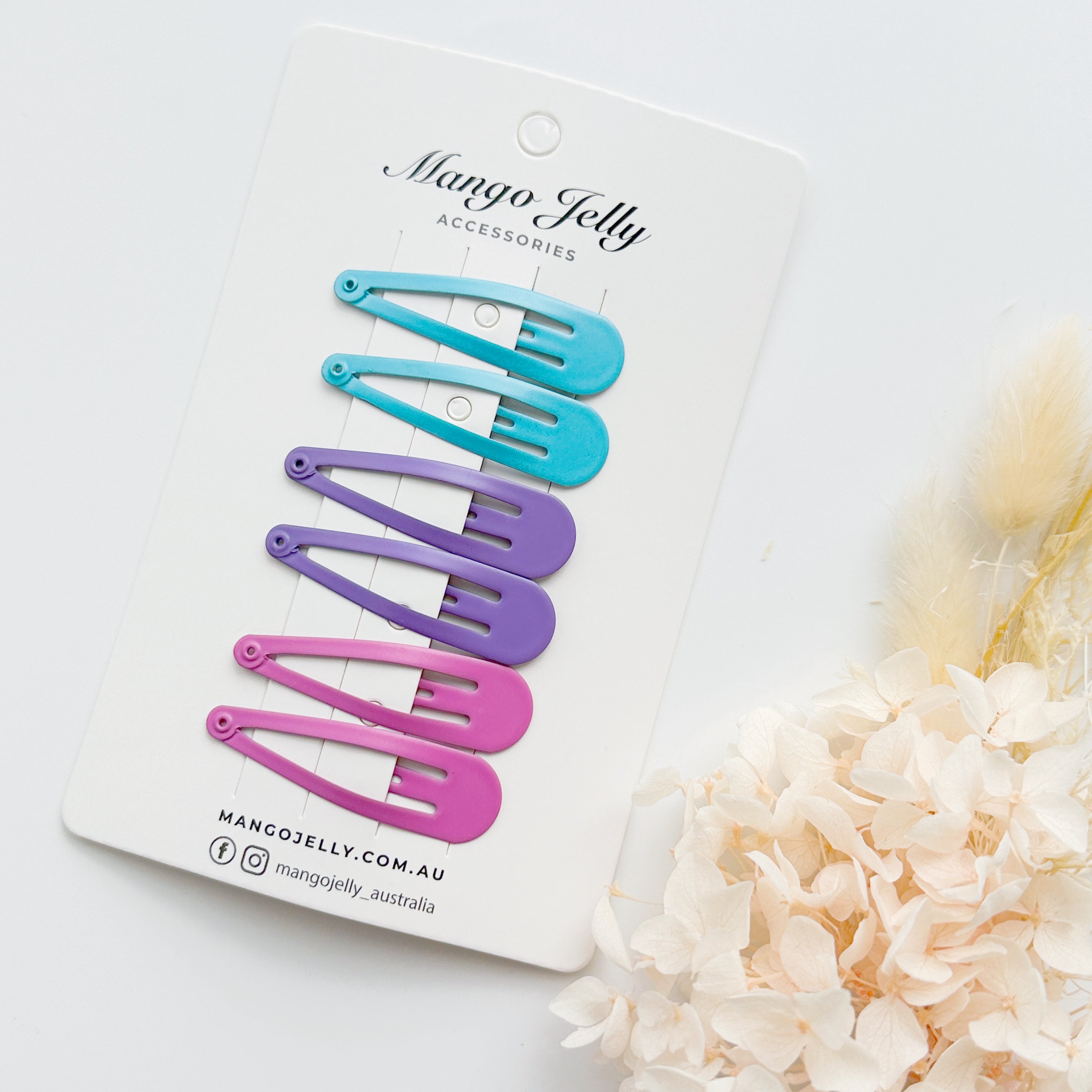 Women's Accessories: Essential Snap Hair clips - MAGIC - 6 Pieces