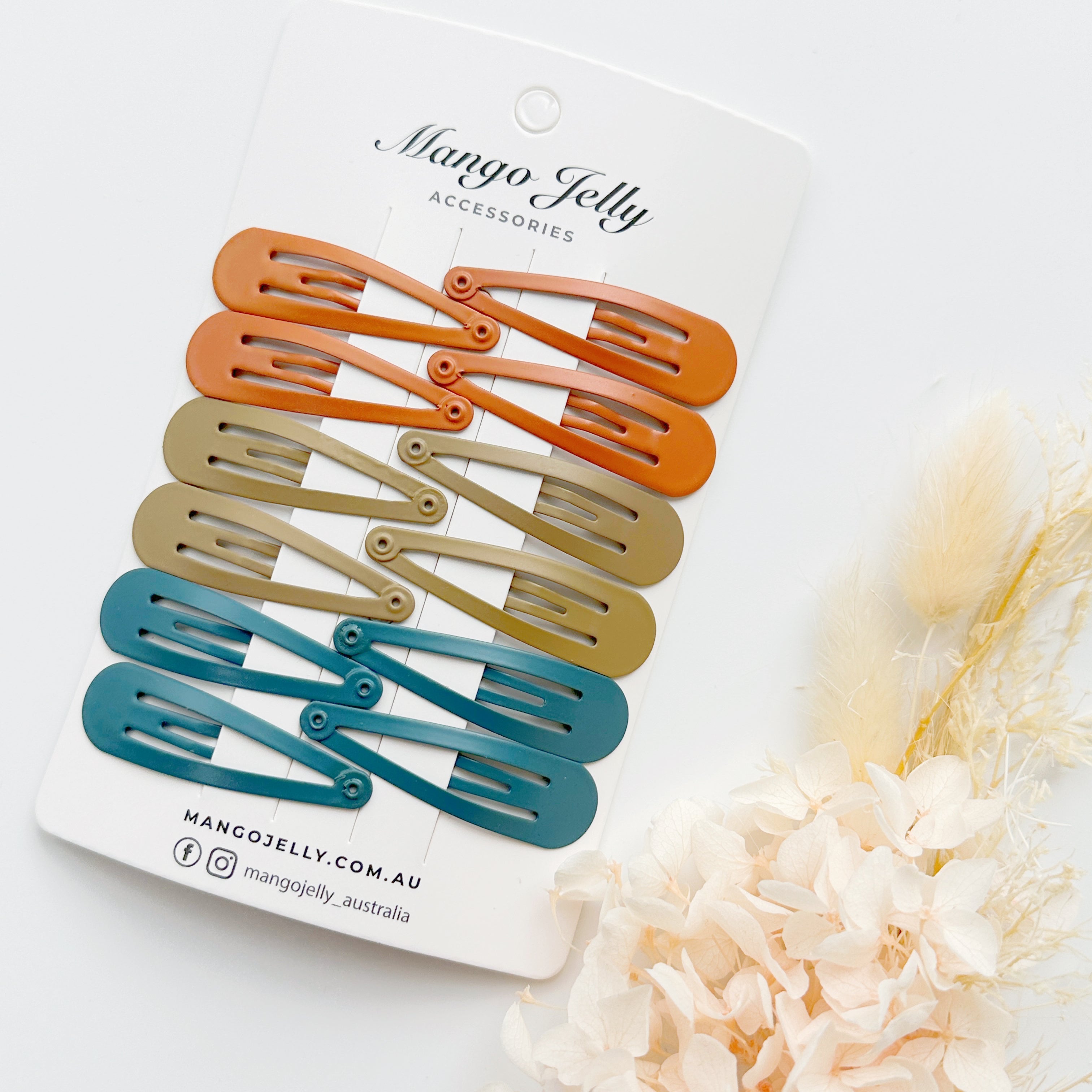 Women's Accessories: Essential Snap Hair clips - Natural - 6 Pieces