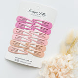 Women's Accessories: Essential Snap Hair clips - Pink - 12 Pieces