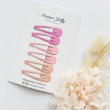 Women's Accessories: Essential Snap Hair clips - Pink - 6 Pieces