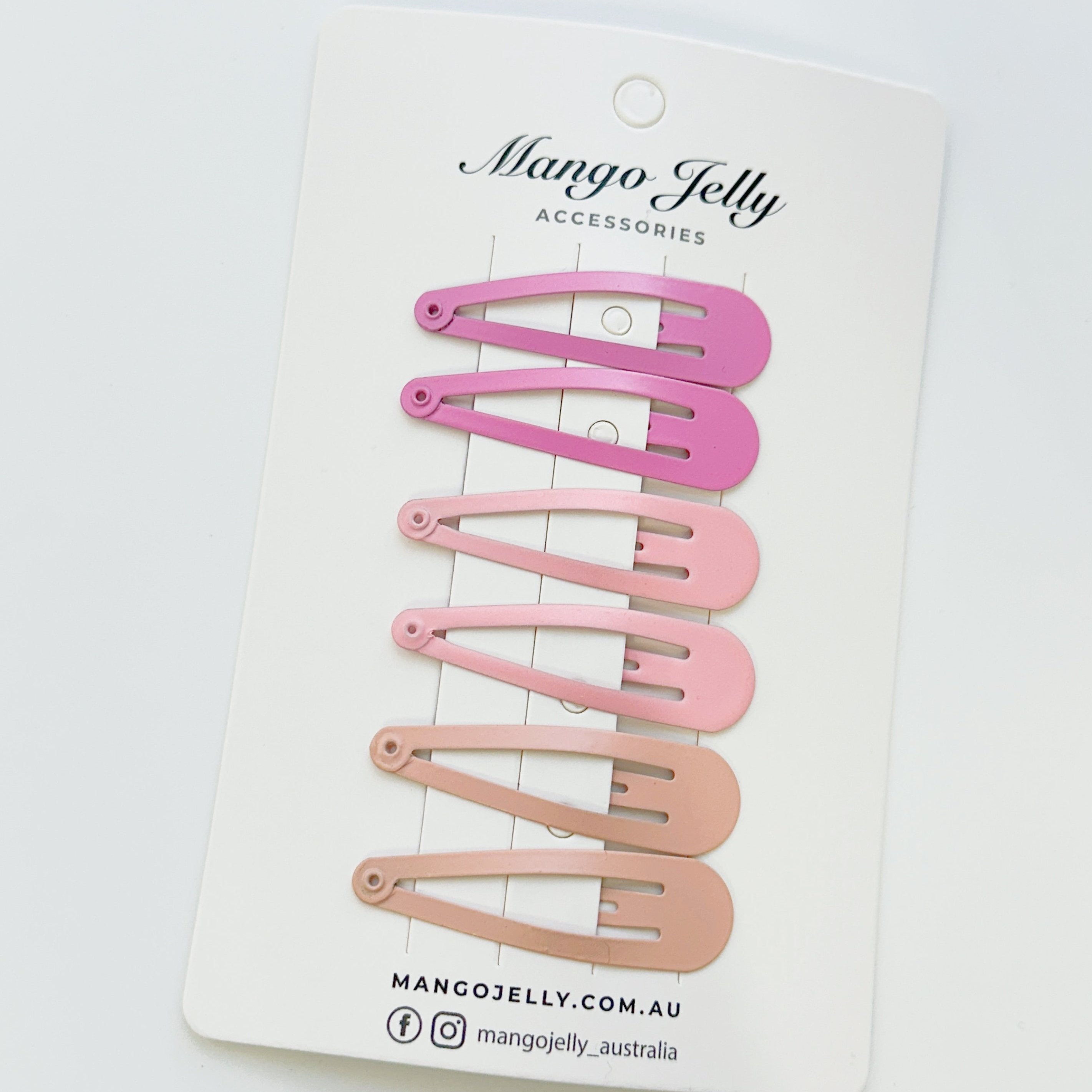 Women's Accessories: Essential Snap Hair clips - Pink - 6 Pieces