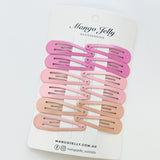 Women's Accessories: Essential Snap Hair clips - Pink - 6 Pieces