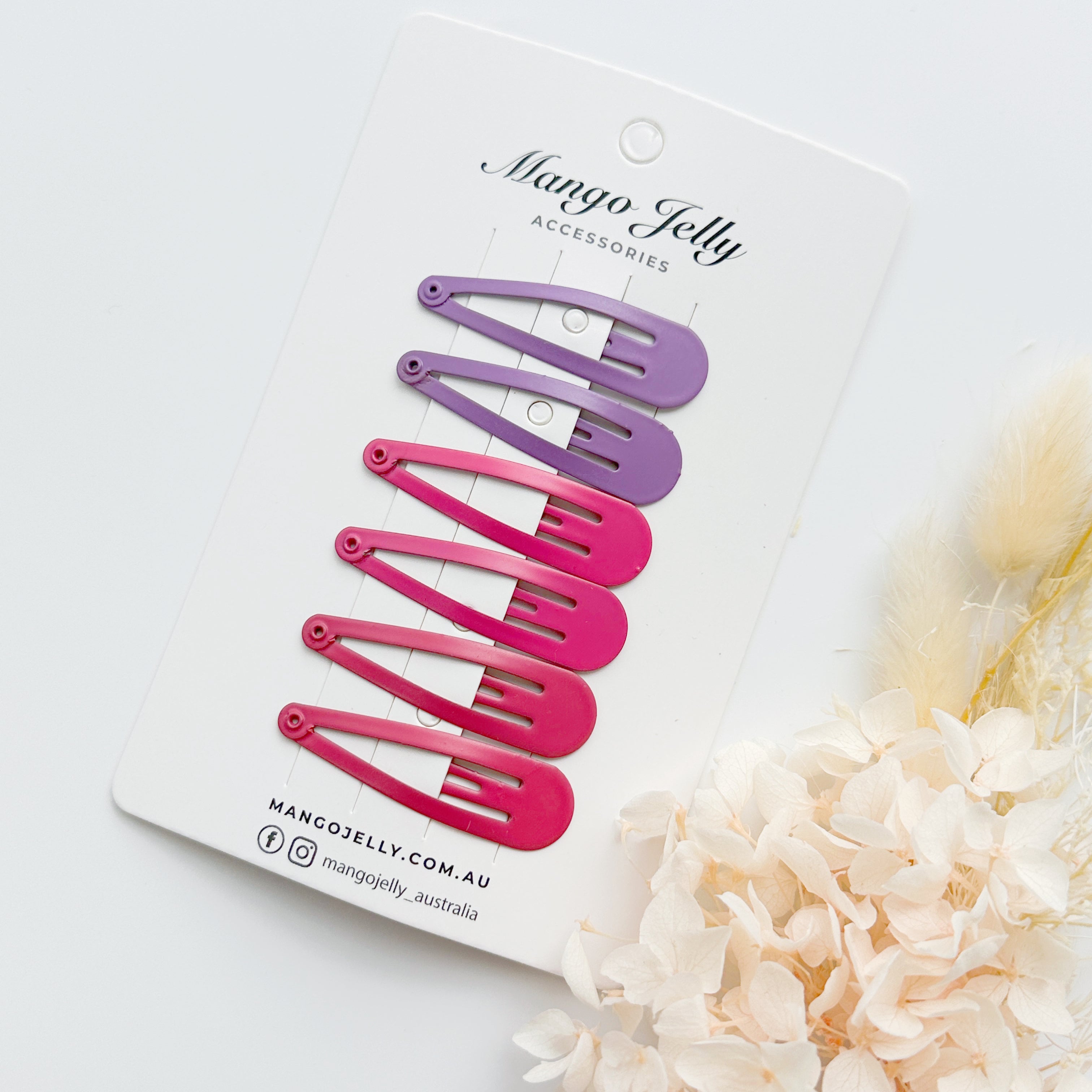 Essential Snap Hair clips - Rosie - 6 Pieces