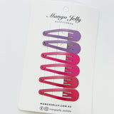 Women's Accessories: Essential Snap Hair clips - Rosie - 6 Pieces