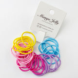 Women's Accessories: MANGO JELLY Kids Hair Ties (3cm) - Classic Summer Bright -Twin Pack