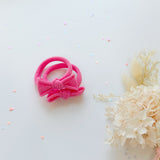 Women's Accessories: Handmade Simple Bow metal free hair ties - Candy - 3 Pairs Pastel colour