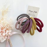 Women's Accessories: MANGO JELLY Metal Free Hair ties (4.5cm) - Blush Mixed 10P - One Pack