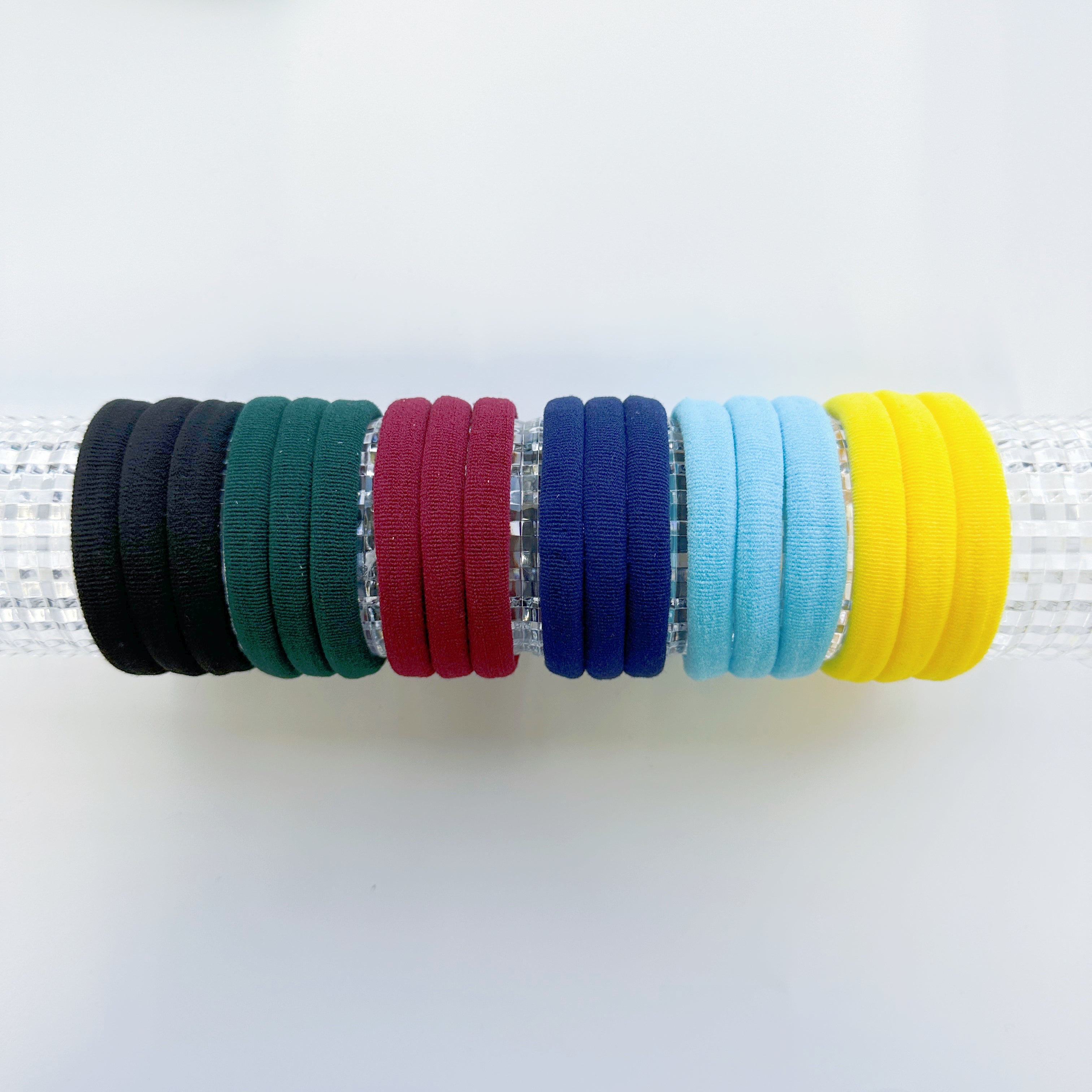 Women's Accessories: MANGO JELLY Metal Free Hair ties (4.5cm) - School Colour Navy 10P - Twin Pack