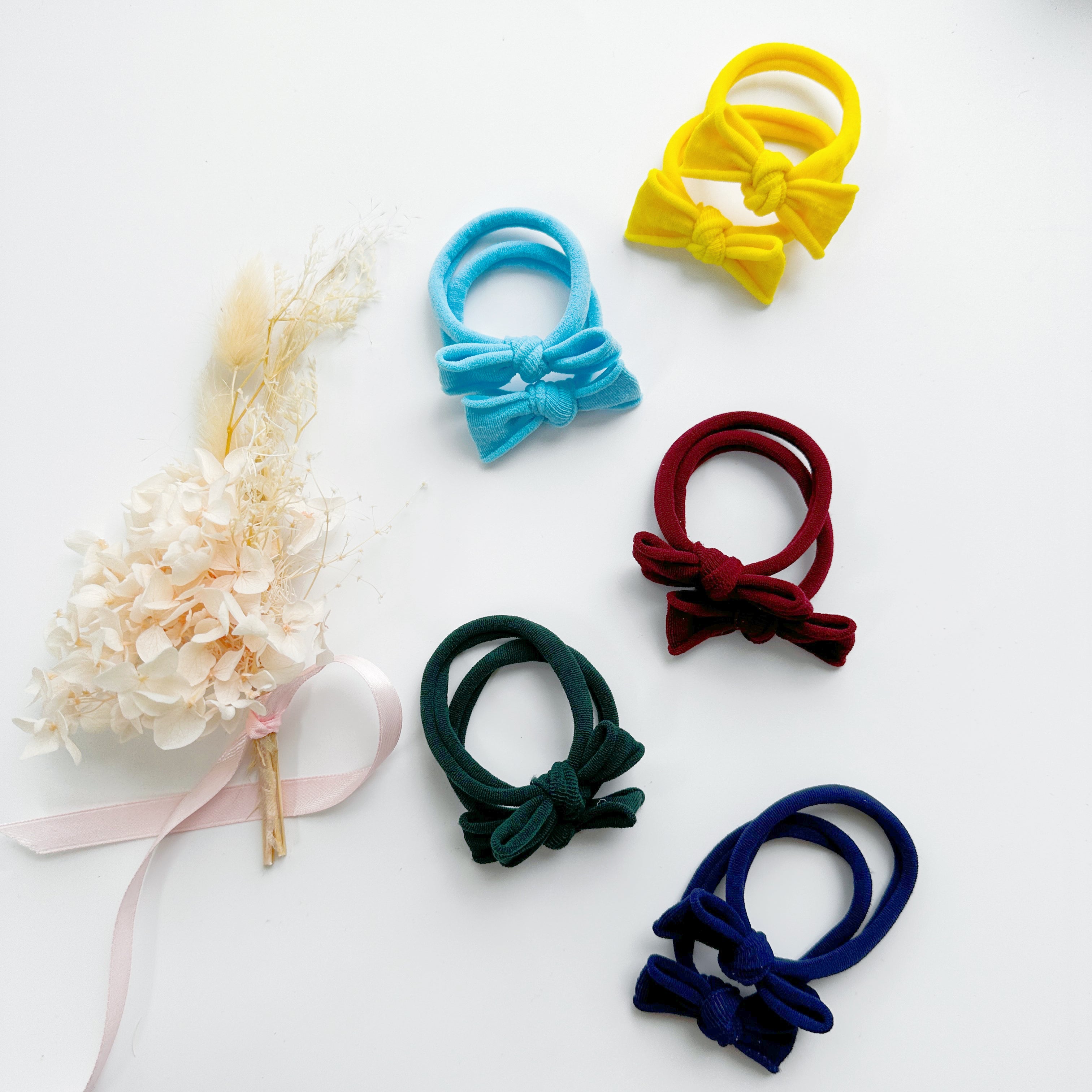 Women's Accessories: Handmade Simple Bows - School colours - Sky Blue - 1 pairs