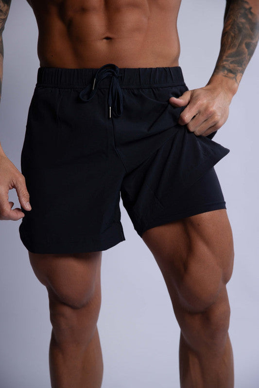 Men's Shorts: HARD HITTERS MEN'S PRO-TECH PERFORMANCE SHORTS BLACK MEDIUM