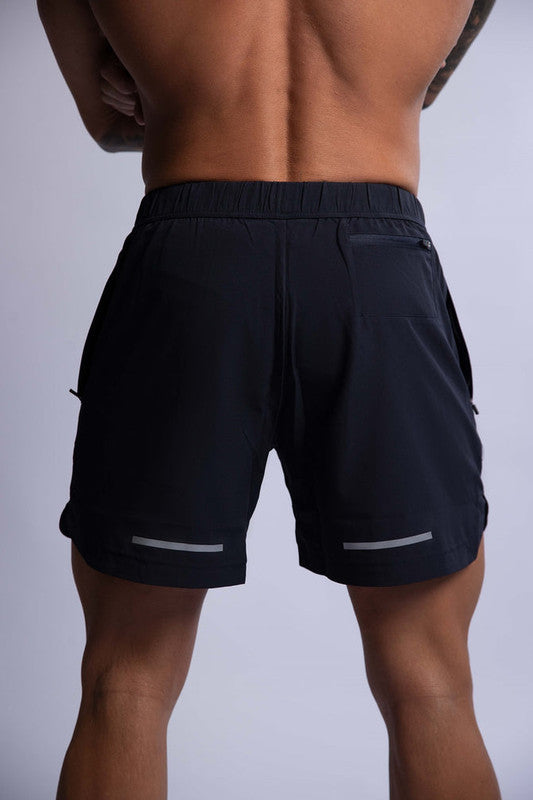 Men's Shorts: HARD HITTERS MEN'S PRO-TECH PERFORMANCE SHORTS BLACK MEDIUM