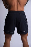 Men's Shorts: HARD HITTERS MEN'S PRO-TECH PERFORMANCE SHORTS BLACK MEDIUM