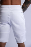 Men's Shorts: HARD HITTERS SLIM FIT TERRY SHORTS WHITE X-LARGE