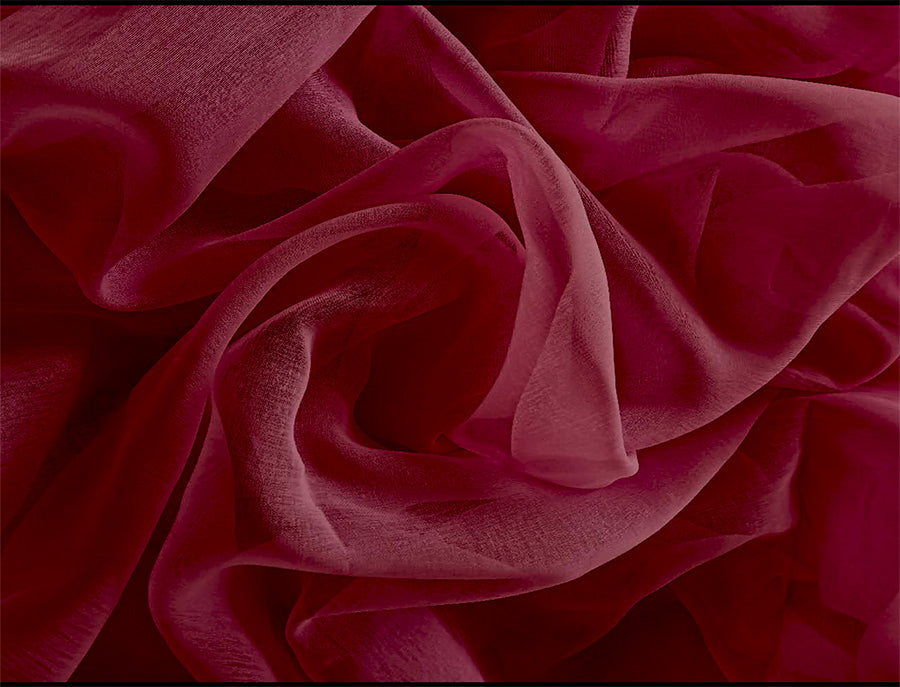 Curtains & Drapes: 2 Sheer Voile Curtains 544cm wide 230cm long + 30 Pinch Pleat Hooks Wine Red New