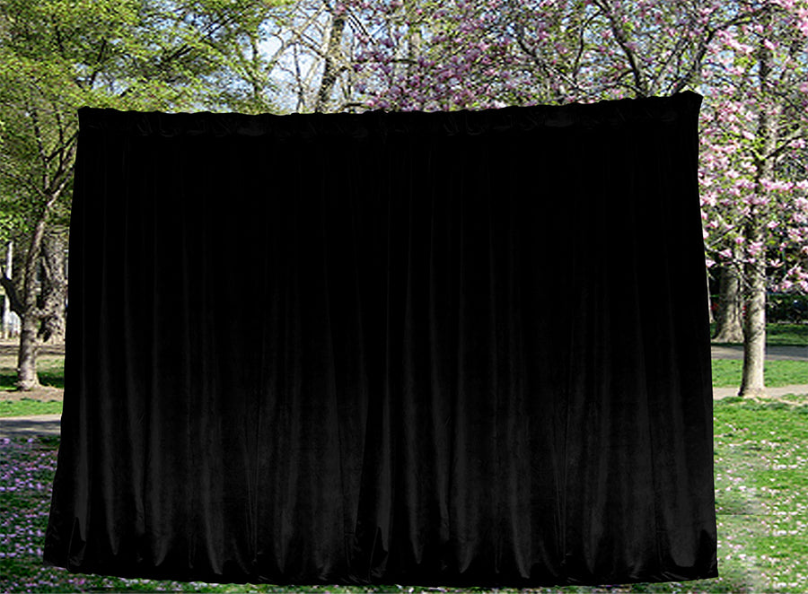 Curtains & Drapes: Large Thick Velvet Blockout Curtains 600x 270cm PINCH PLEAT 2 panel+Hooks Black