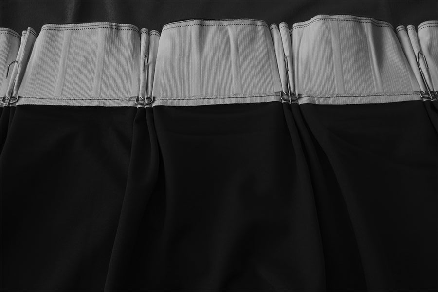 Curtains & Drapes: Large Thick Velvet Blockout Curtains 300x 270cm PINCH PLEAT 1 panel+Hooks Black