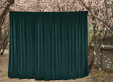 Curtains & Drapes: Large Thick Faux Mink Velvet Curtains 270x 230cm+15 Hooks Pinch Pleat, Green,New