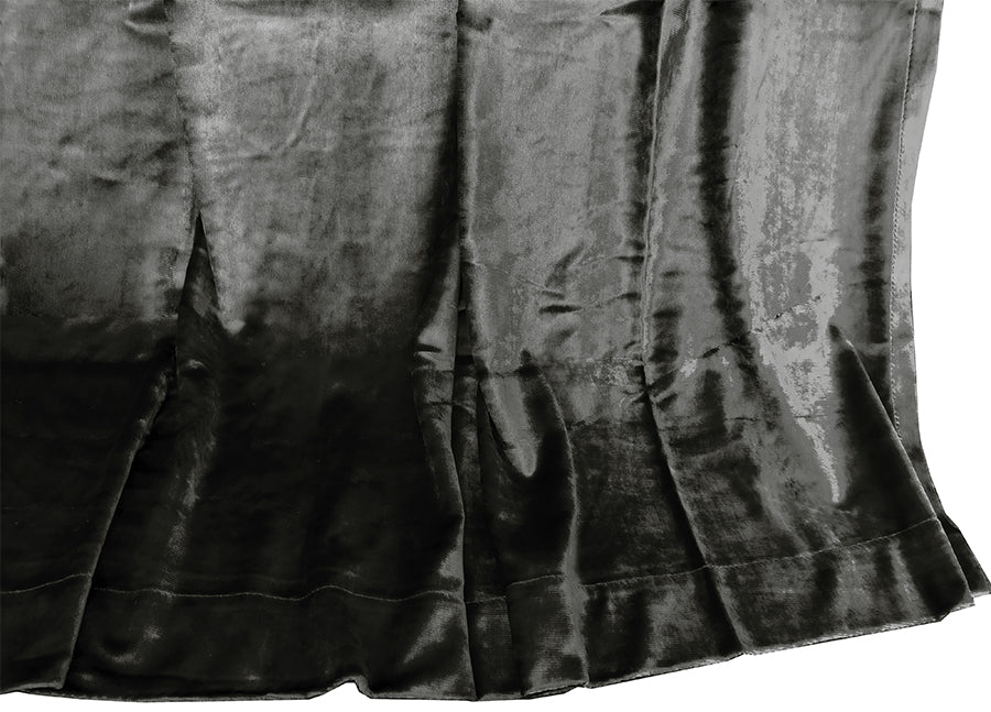 Curtains & Drapes: Large Thick Velvet Curtains Warp Knitted Velvet 540x270cm+Hooks Pinch Pleat Grey