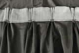 Curtains & Drapes: Large Thick Velvet Curtains Warp Knitted Velvet 540x270cm+Hooks Pinch Pleat Grey