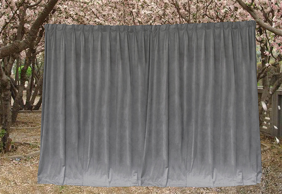 Curtains & Drapes: Large Thick Velvet Blockout Curtains 550x 230cm PINCH PLEAT 2 panel+Hooks Grey